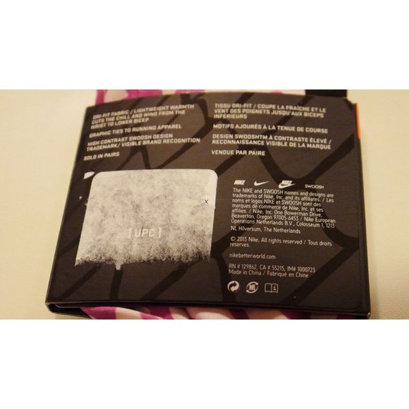 New Nike Lightweight Speed PINK/WHITE Cheetah Running Sleeves L/XL (1 pair) ANB - Picture 5 of 5